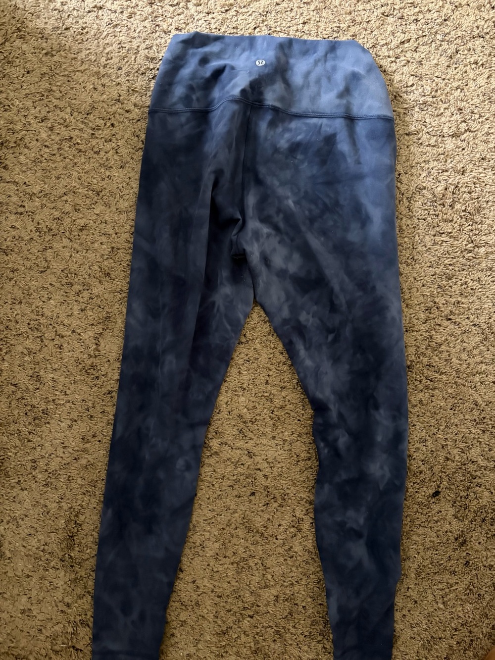 lululemon athletica Navy Tie-Dye High-Rise Leggings